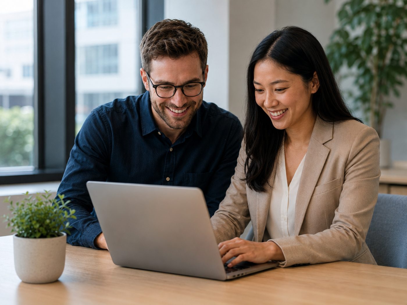 Blendesk team reviewing a client's growth plan