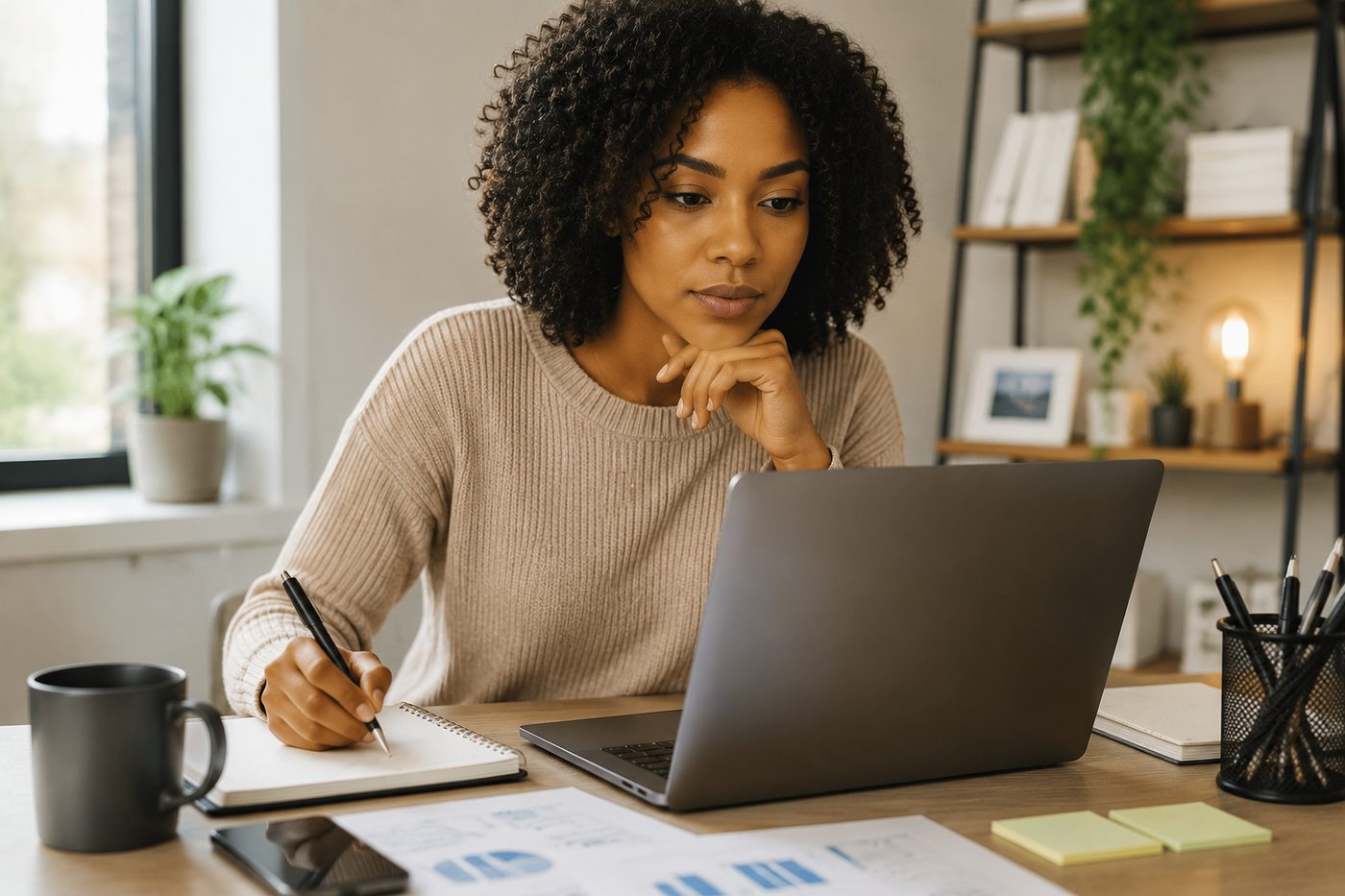 Blendesk team member focused on client work